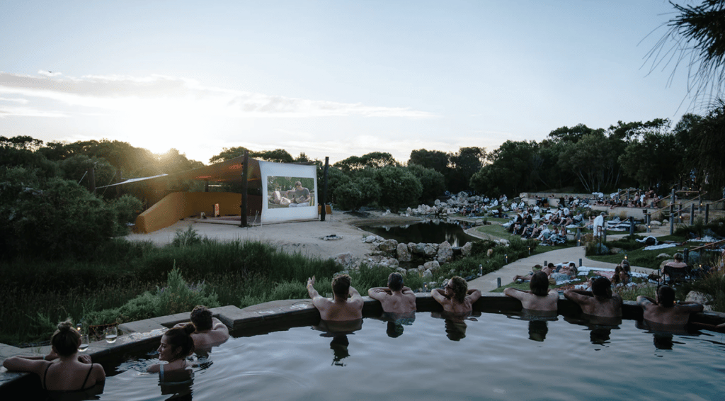 The Bathe-In Cinema At Peninsula Hot Springs Is Showing Familiar Favourites This Month