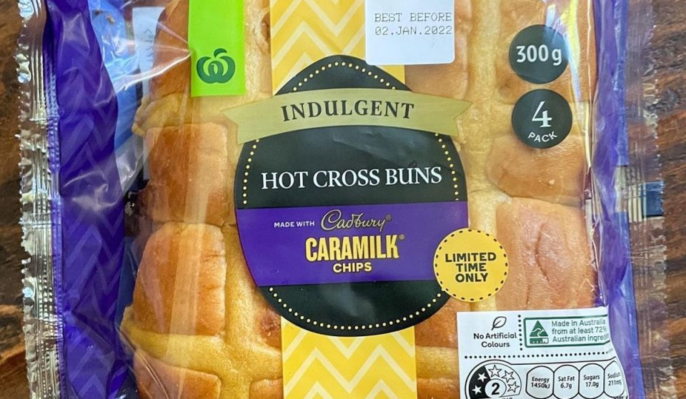 Woolies Is Slinging Caramilk Hot Cross Buns Almost Four Months Before Easter