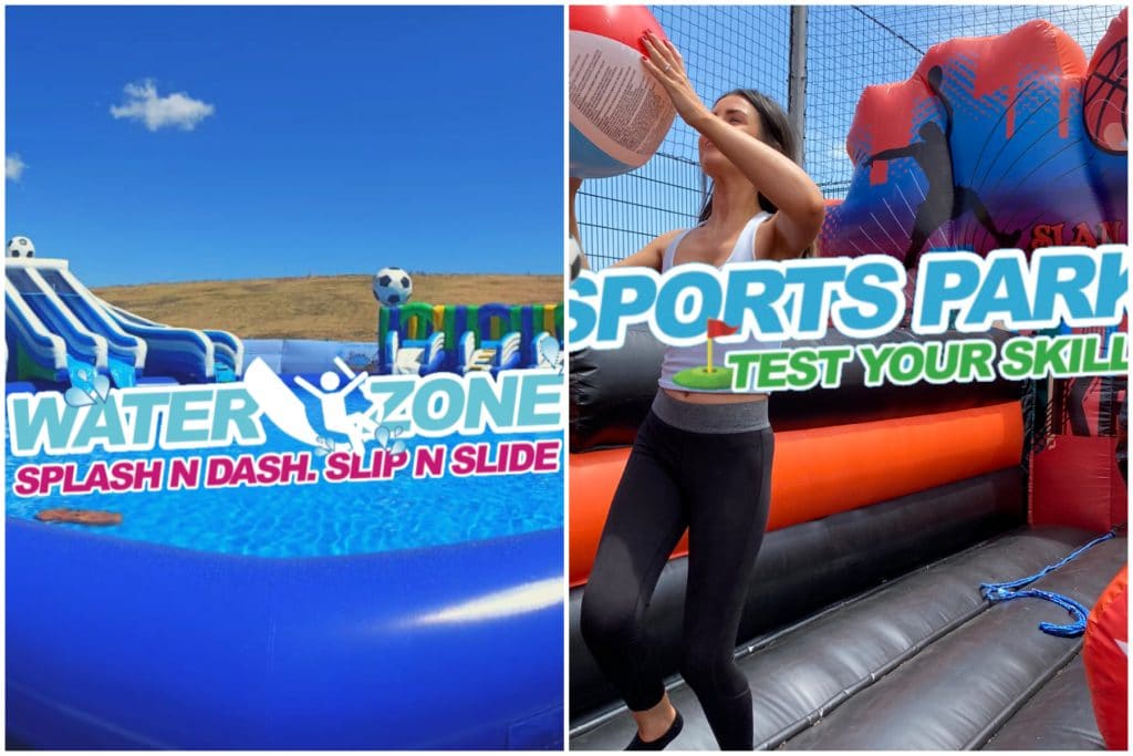 areas in inflatable fun park