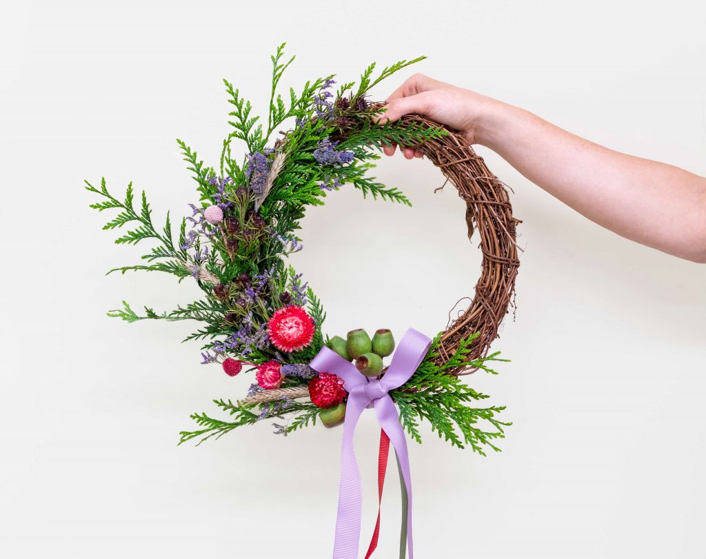 A Christmas wreath from the Daily Blooms workshop