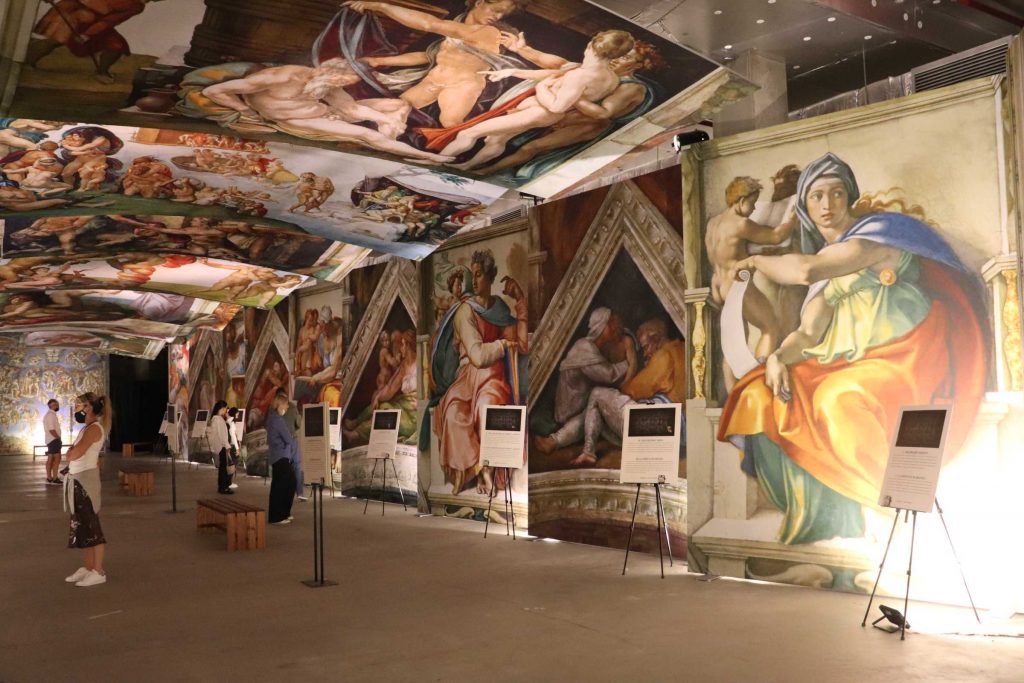 high def photos of sistine chapel artwork in exhibition