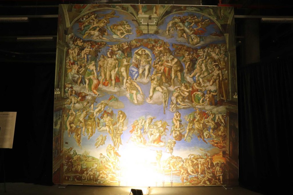 image of the last judgment painting by micheangelo