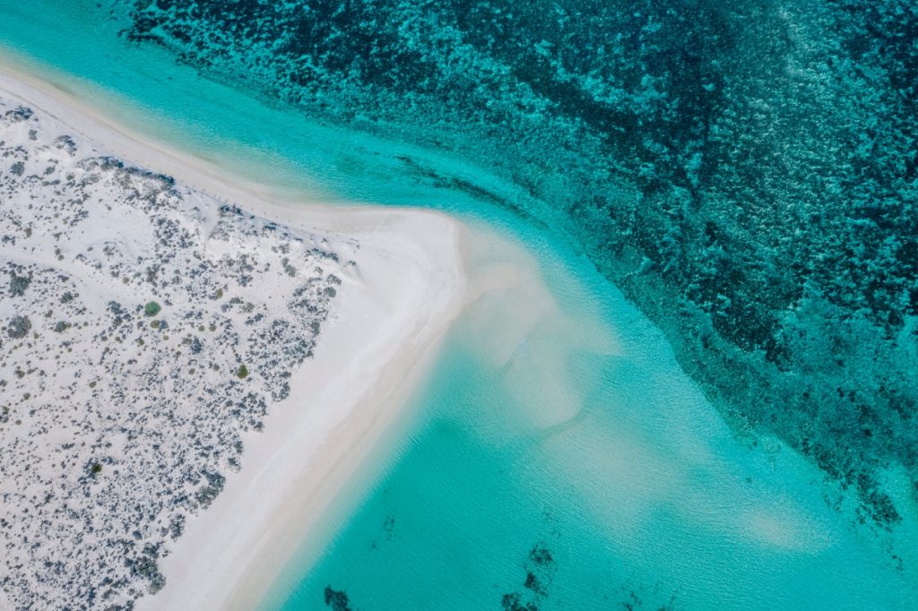 a view from above of Turquoise Beach in WA