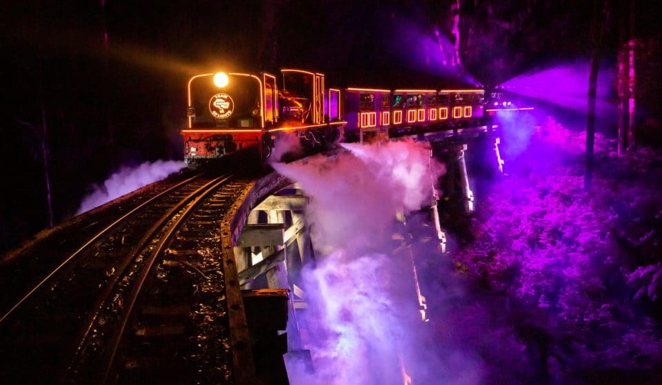 Hop Aboard The Enchanting Train Of Lights — A Travelling Winter Light Experience By Puffing Billy