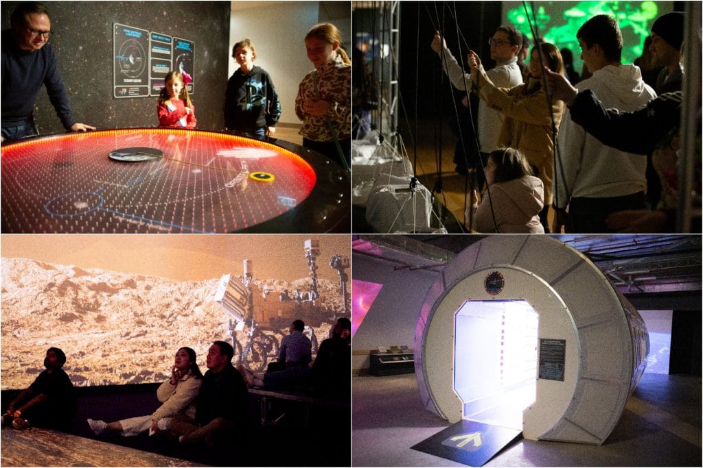 collage of photos showing exhibits at neighbourhood earth