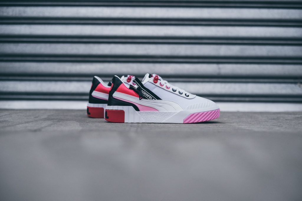 puma largefield sneakers white and pink