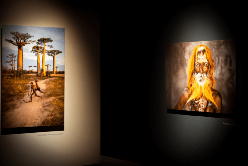 two images from the icons photography exhibition