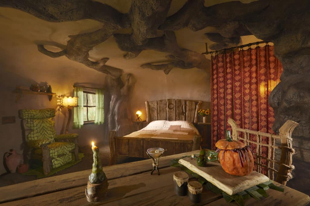 a Shrek-inspired bedroom