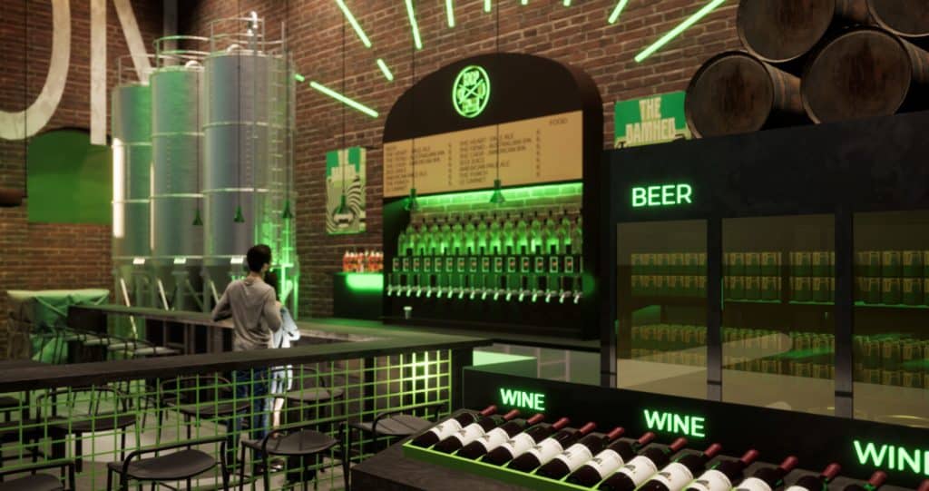 render of what the Hop Nation Footscray taproom will look like