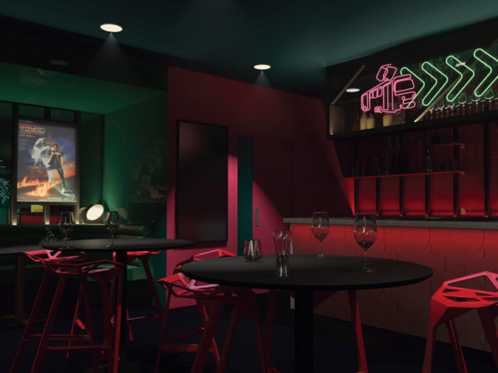 render of the inside of FoMo Cinemas