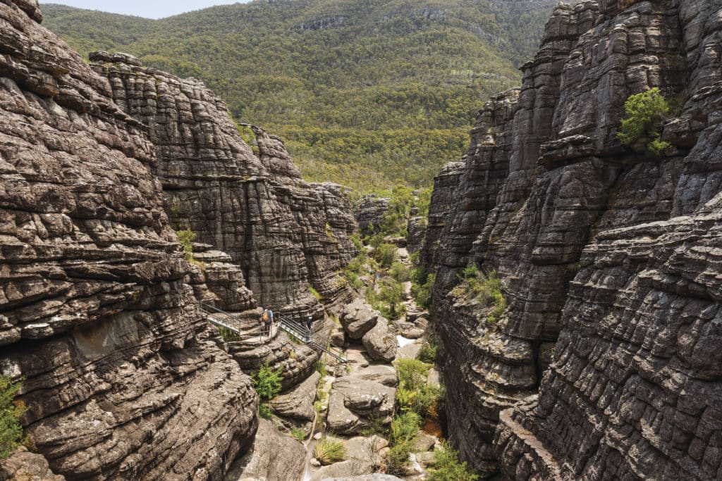 view of the gorge and rock formations of the Grand Canyon in Grampians National Park